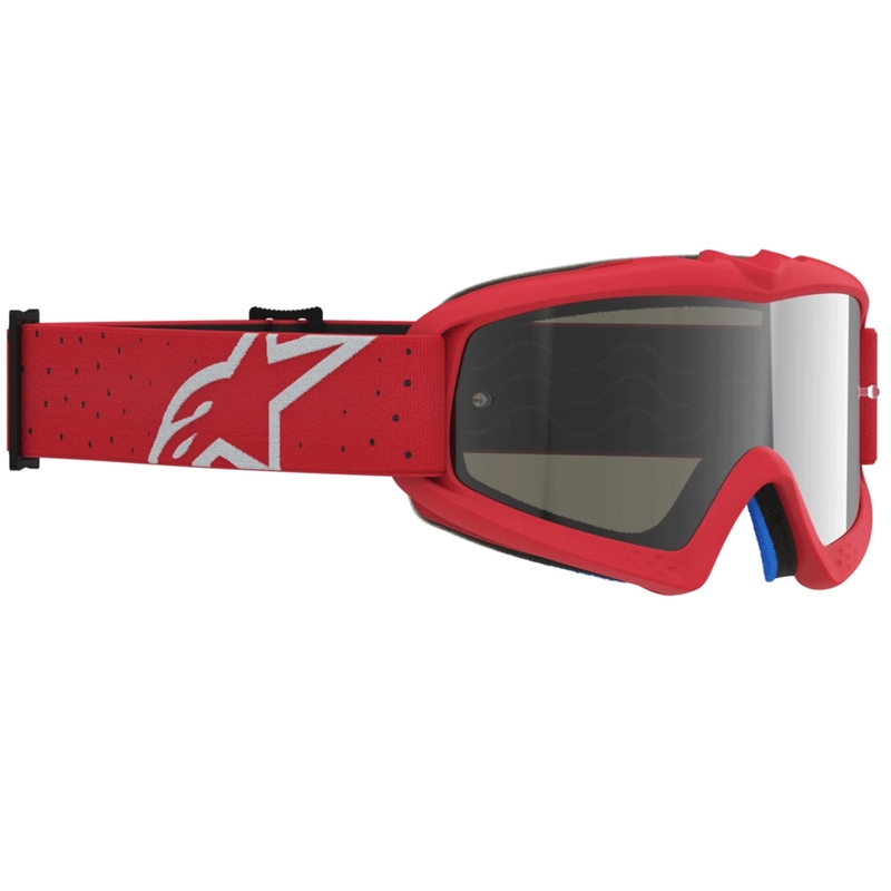Alpinestars Vision Youth Vesta fluo rood-chromen kindermotocrossbril