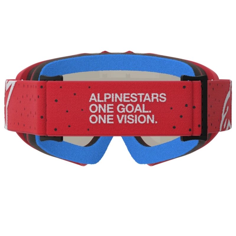 Alpinestars Vision Youth Vesta fluo rood-chromen kindermotocrossbril