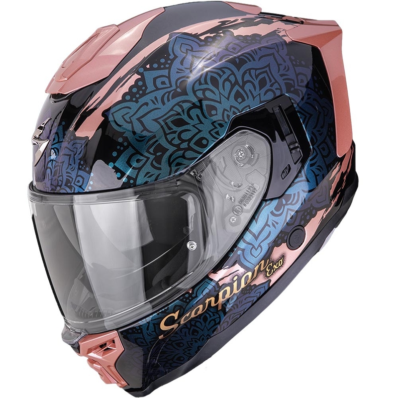 Scorpion EXO-1500 Air Vortex integraal motorhelm zwart-roze-kameleon