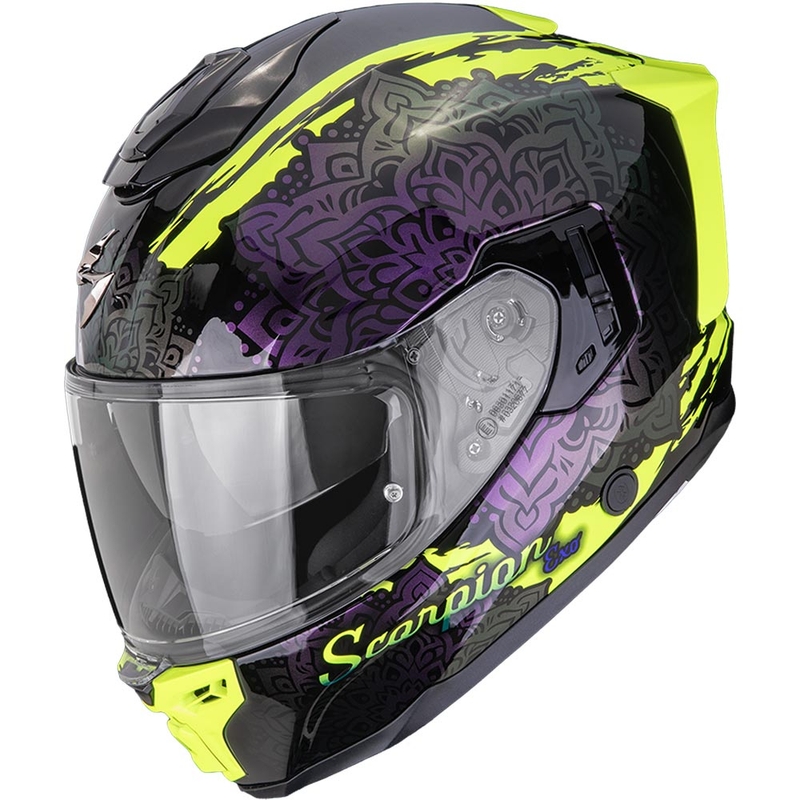 Scorpion EXO-1500 Air Vortex integraal motorhelm zwart-fluo geel-kameleon