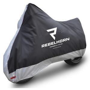 Motorhoes Rebelhorn Cover II zwart-zilver