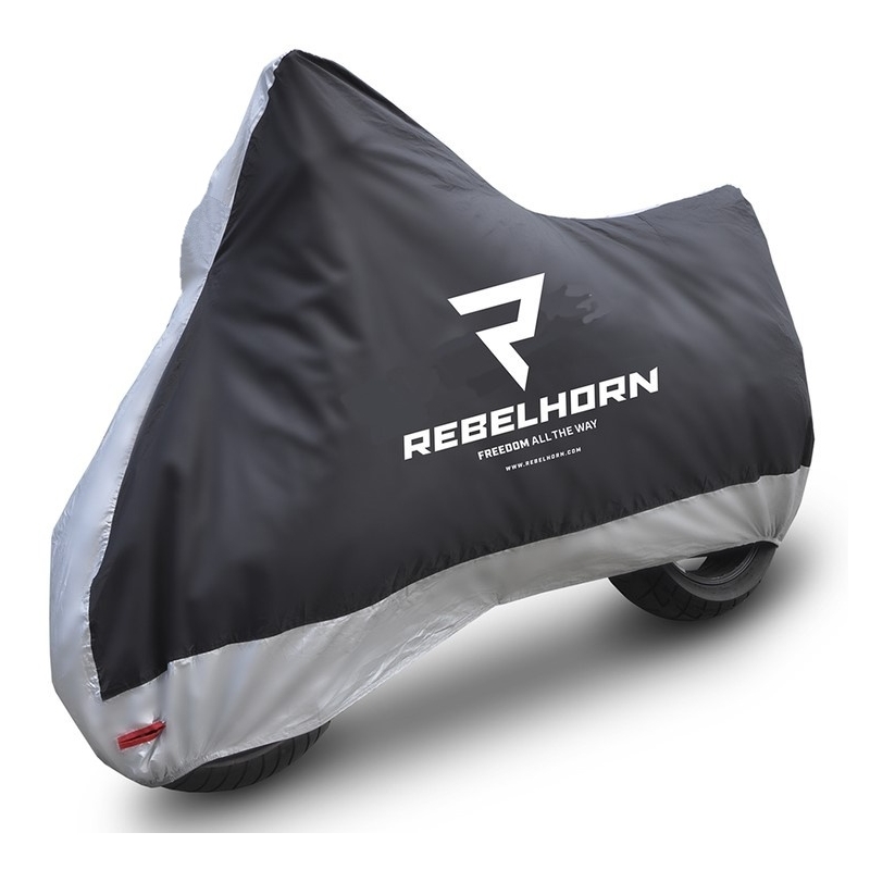 Motorhoes Rebelhorn Cover II zwart-zilver