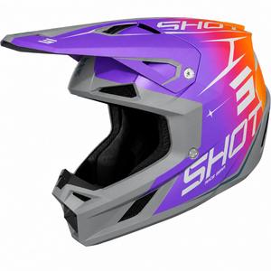 Motocrosshelm Shot Speed Zijkant mat paars