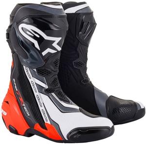 Alpinestars Supertech R zwart-fluorood-wit-grijs motorlaarzen