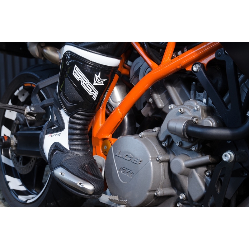 Moto boty RSA Racing II bílo-černé výprodej