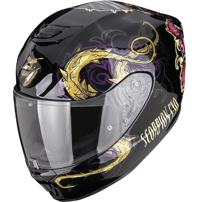 Scorpion EXO-391 Mumia integraalhelm voor motorfietsen, zwart kameleon