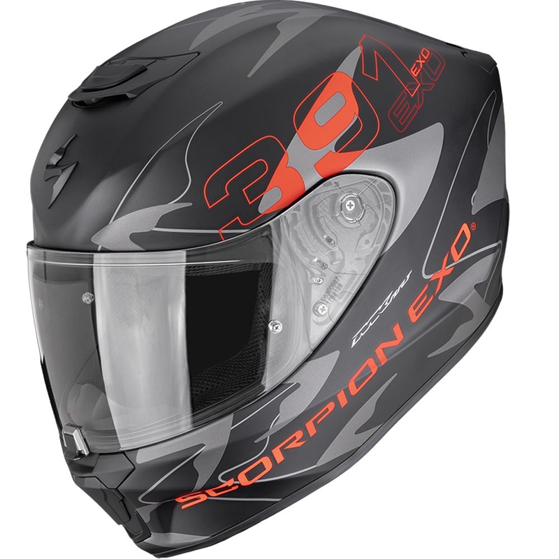 Scorpion EXO-391 Key integraal motorhelm matzwart-zilver-rood