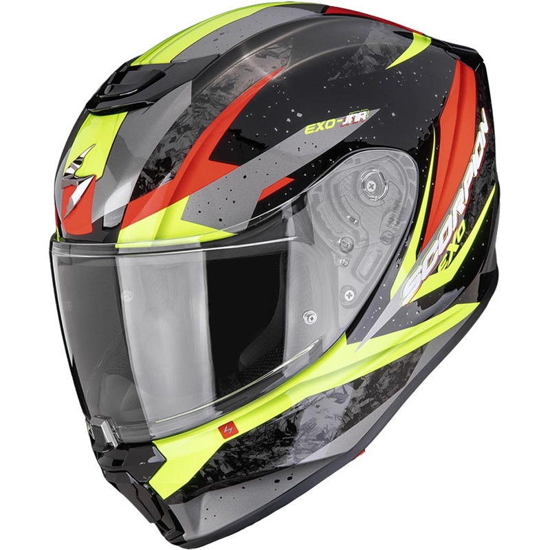 Scorpion EXO-JNR Air Tako kindermotorhelm zwart-fluor geel-rood
