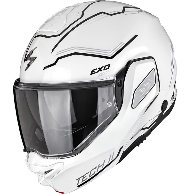 Scorpion EXO-TECH II Dash flip-up motorhelm wit-zilver-zwart