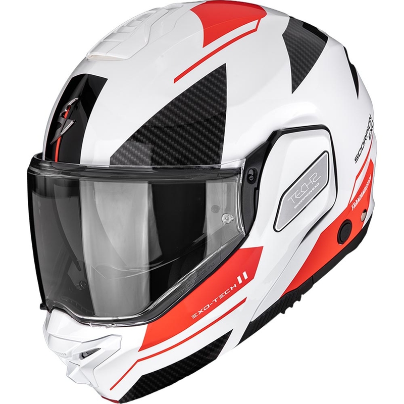 Scorpion EXO-TECH II Void flip-up motorhelm wit-zilver-rood