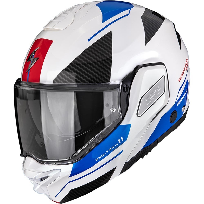Scorpion EXO-TECH II Void flip-up motorhelm wit-blauw-zilver