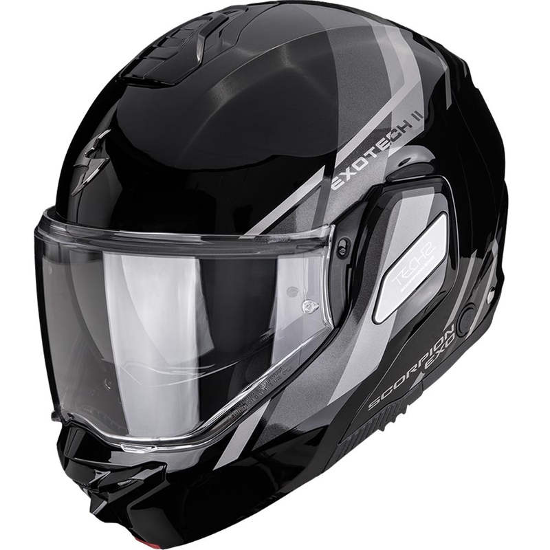 Scorpion EXO-TECH II Markus opklapbare motorhelm zwart-zilver