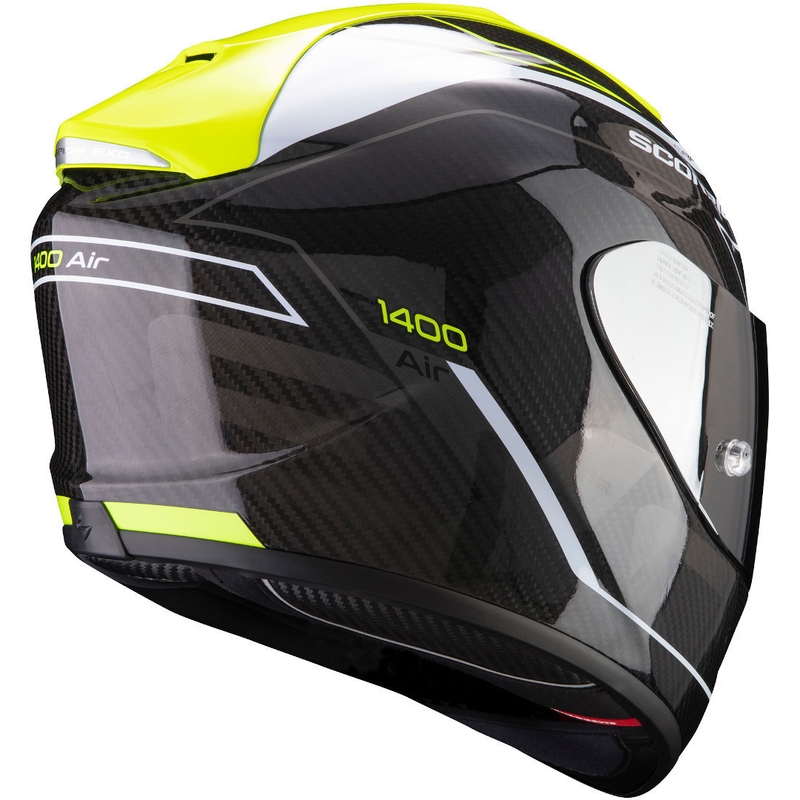 Integrální přilba Scorpion EXO-1400 Carbon Air Beaux černo-bílo-fluo žlutá