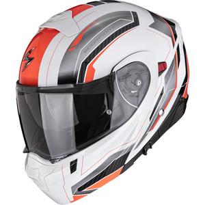 Scorpion EXO-930 EVO Space flip-up motorhelm wit-zilver-rood