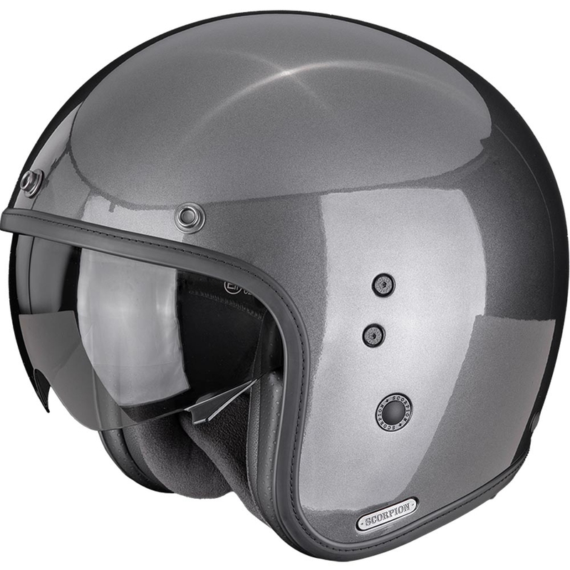 Scorpion Belfast II Solid Open Face Motorhelm Metallic Grijs