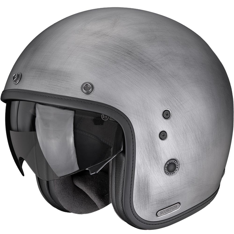 Scorpion Belfast II Scratch Open Face Motorhelm Zilver