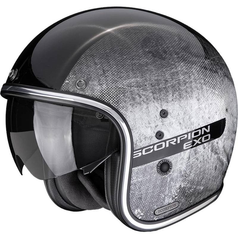 Scorpion Belfast II Quest open motorhelm zwart-zilver