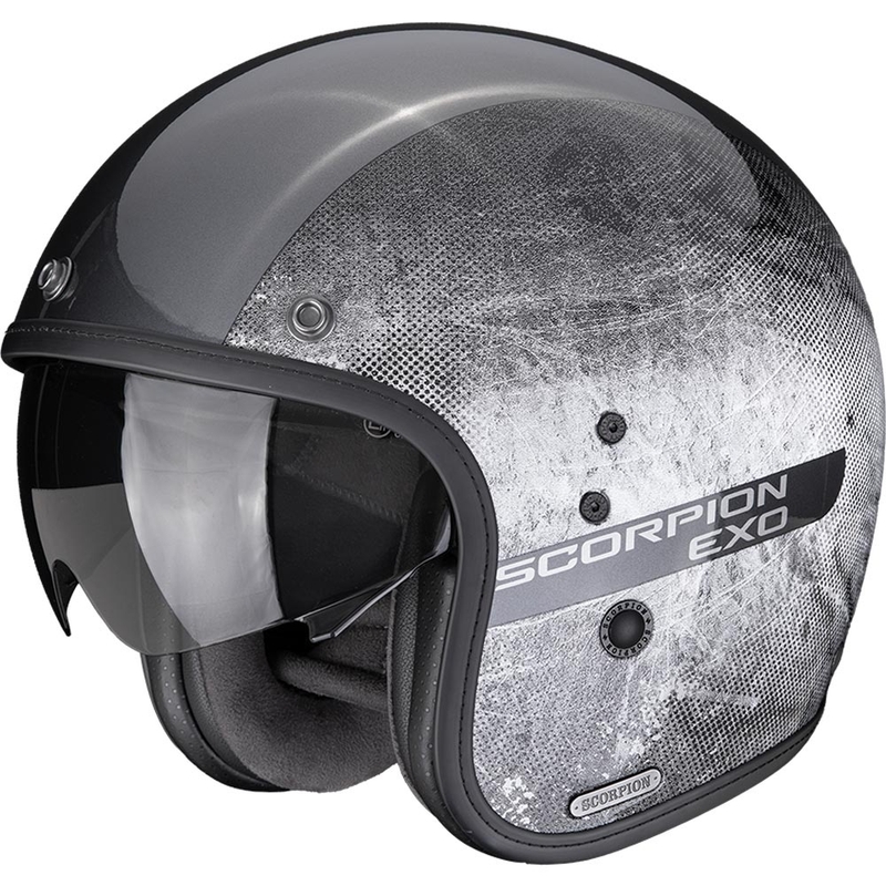 Scorpion Belfast II Quest open motorhelm zilver-zwart