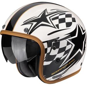 Scorpion Belfast II Flagstone open motorhelm, crème-zwart