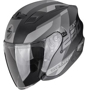 Scorpion EXO-230 Comics open motorhelm, matzwart-zilver