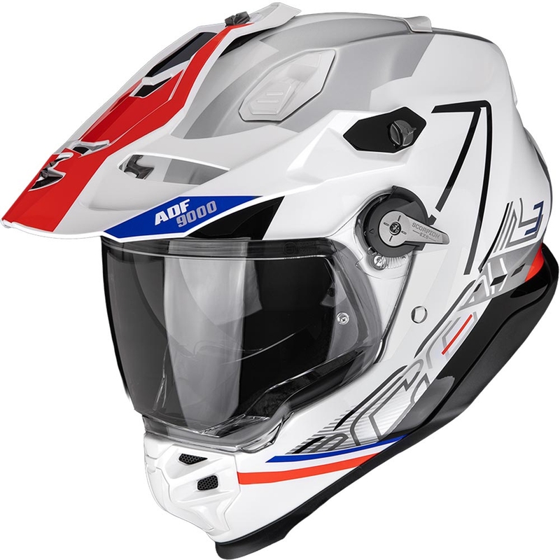 Endurohelm Scorpion ADF-9000 Air Summit wit-rood-zilver