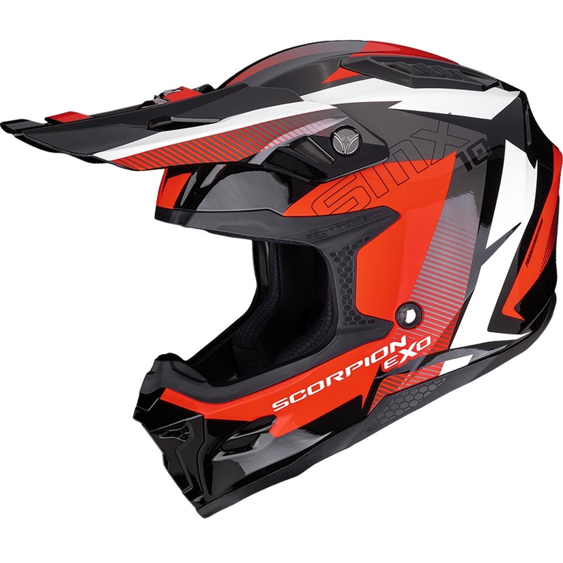 Scorpion SMX-10 Speed motorcrosshelm zwart-wit-rood