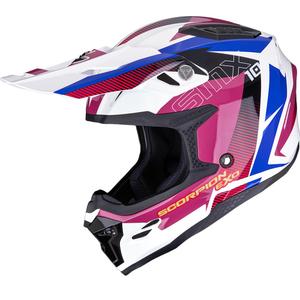 Scorpion SMX-10 Speed motorcrosshelm wit-roze-blauw