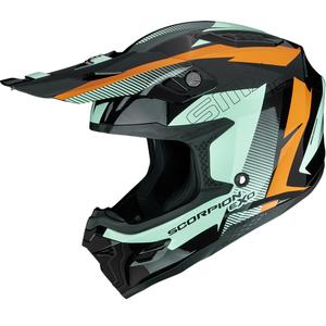 Scorpion SMX-10 Speed motorcrosshelm zwart-oranje-groen