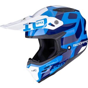 Scorpion SMX-10 Leap motorcrosshelm blauw-wit