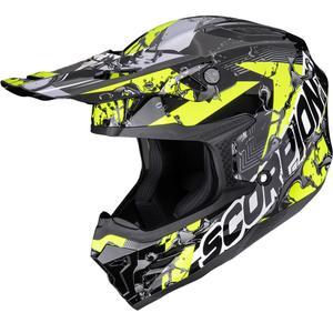 Scorpion SMX-10 benzine crosshelm zwart-geel