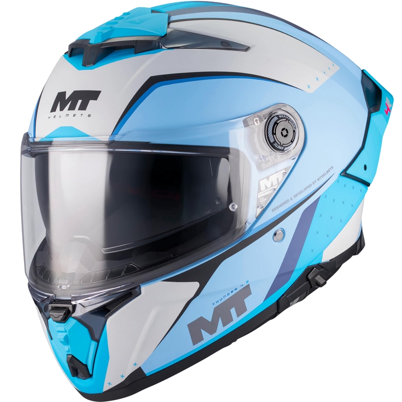Integraal motorhelm MT Thunder 4 R SV Wind Tunnel C7 matblauw-grijs