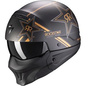 Open helm met masker Scorpion EXO-COMBAT EVO Rockstar zwart-goud