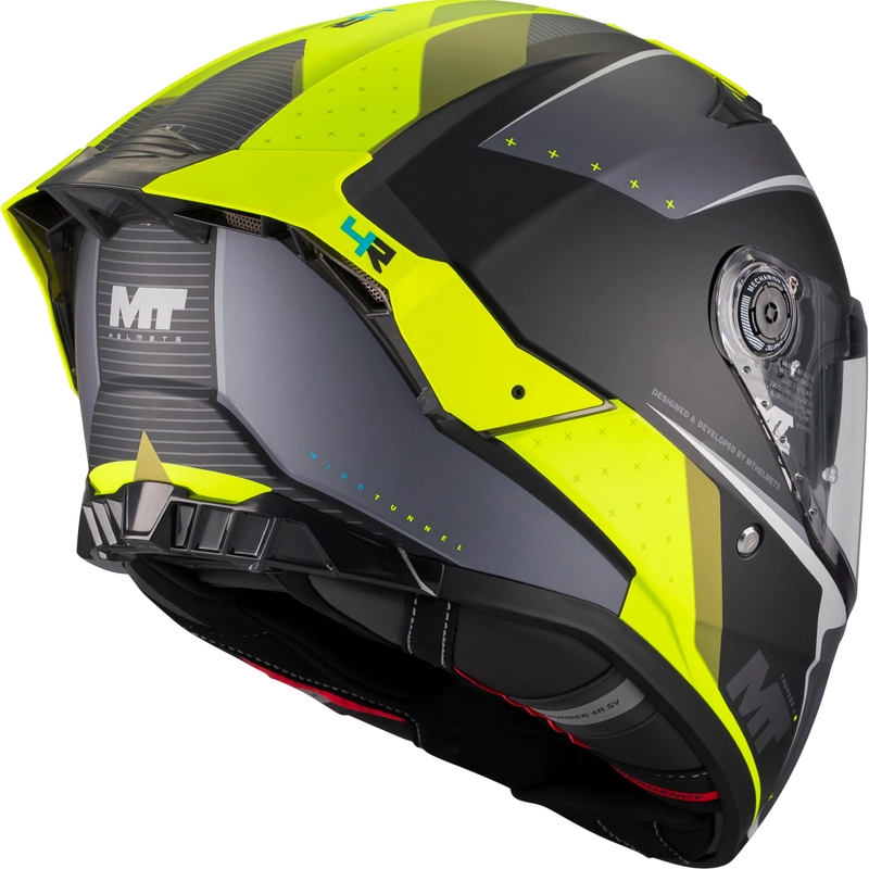 Integraal motorhelm MT Thunder 4 R SV Wind Tunnel B3 zwart-grijs-fluor geel