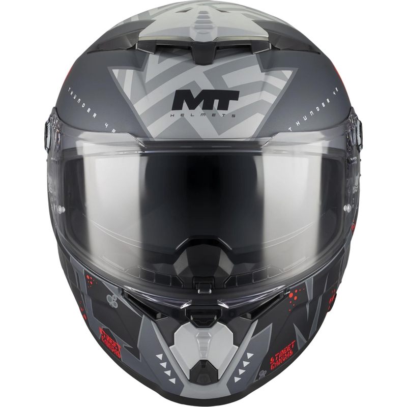 Integraal motorhelm MT Thunder 4 R SV Canvas C5 zwart-grijs-rood