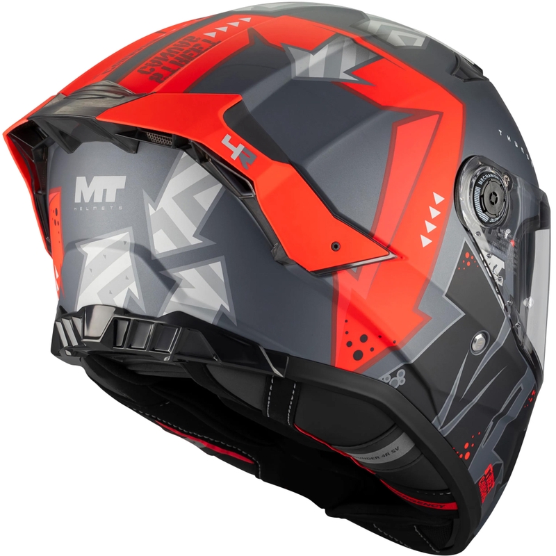 Integraal motorhelm MT Thunder 4 R SV Canvas C5 zwart-grijs-rood