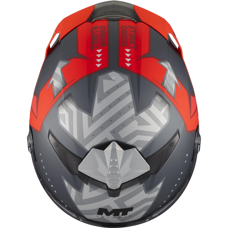 Integraal motorhelm MT Thunder 4 R SV Canvas C5 zwart-grijs-rood