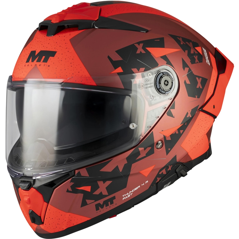 Integraal motorhelm MT Thunder 4 R SV Fast C5 matzwart-grijs-rood