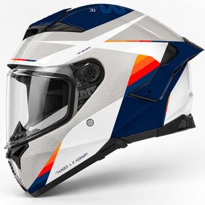 Integraalhelm voor motorrijders MT Thunder 4 R SV Highway A7 wit-grijs-blauw