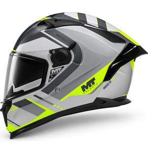 Integraal motorhelm MT Braker SV Inception C2 grijs-fluor geel