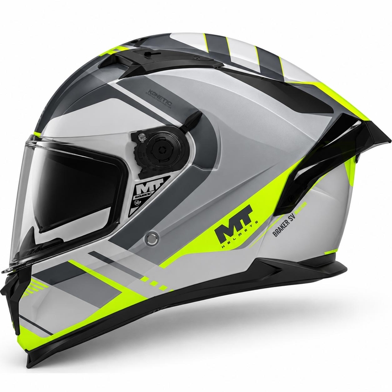 Integraal motorhelm MT Braker SV Inception C2 grijs-fluor geel