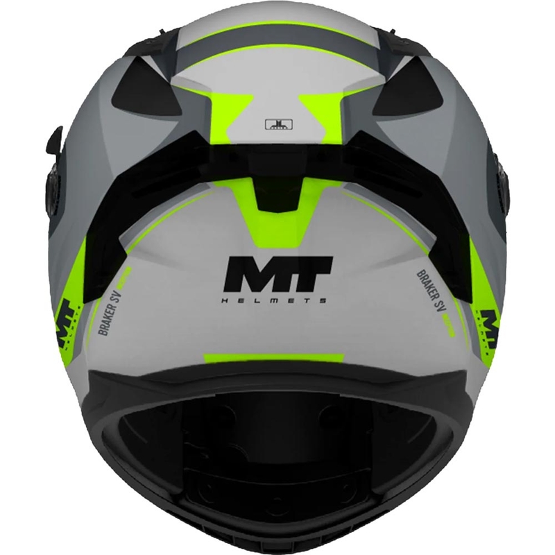 Integraal motorhelm MT Braker SV Inception C2 grijs-fluor geel