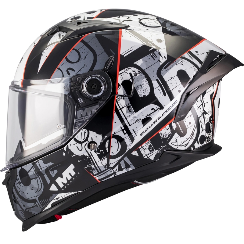 Integraal motorhelm MT Braker SV Blackboard B0 zwart-grijs