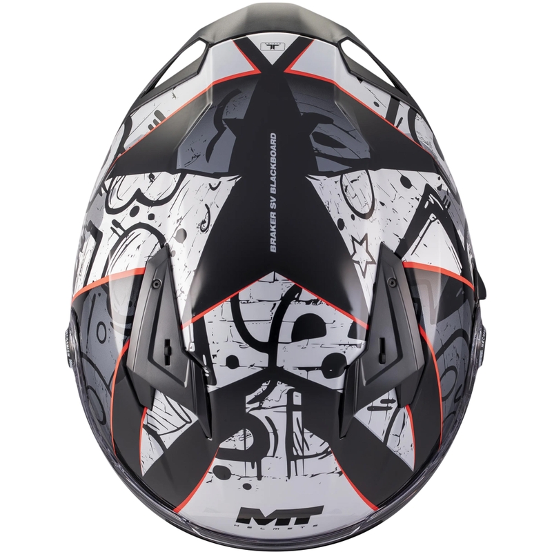 Integraal motorhelm MT Braker SV Blackboard B0 zwart-grijs