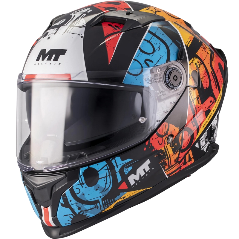 Integraal motorhelm MT Braker SV Blackboard B5 zwart-blauw-rood