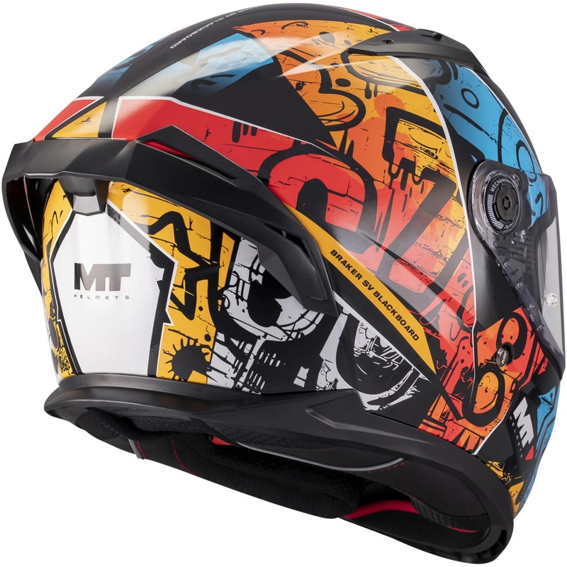 Integraal motorhelm MT Braker SV Blackboard B5 zwart-blauw-rood