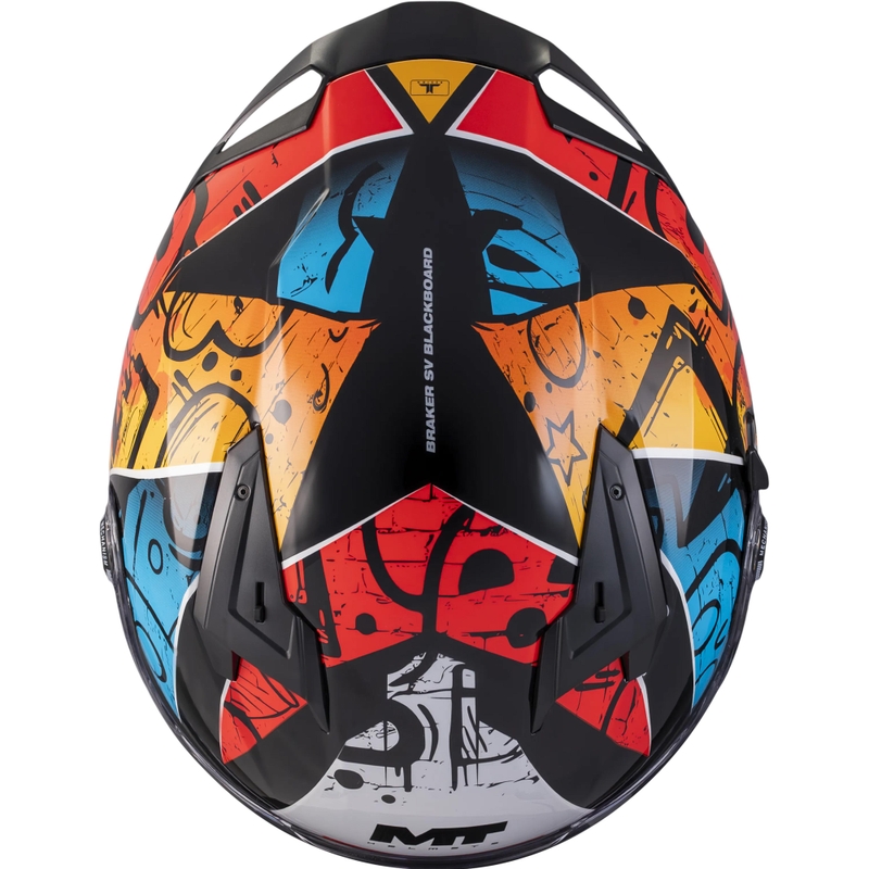 Integraal motorhelm MT Braker SV Blackboard B5 zwart-blauw-rood