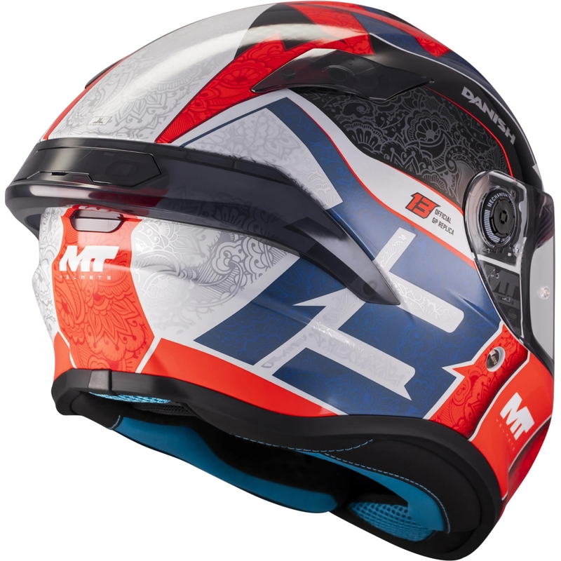 Integraal motorhelm MT Targo S Danish_26_Season C5 rood-blauw-grijs