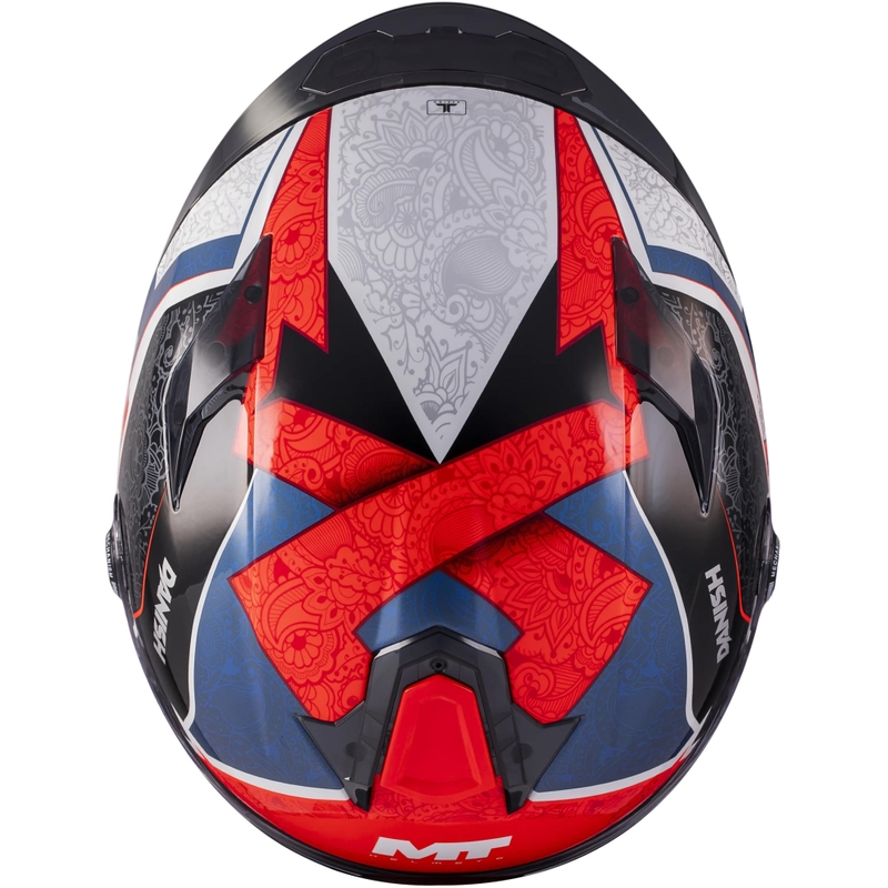 Integraal motorhelm MT Targo S Danish_26_Season C5 rood-blauw-grijs