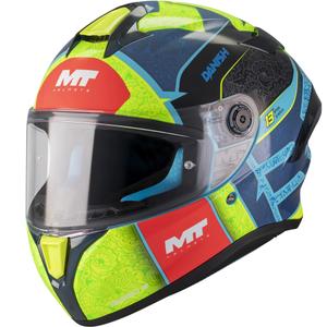 Integraal motorhelm MT Targo S Danish_26_Brasil C3 blauw-fluor geel-rood