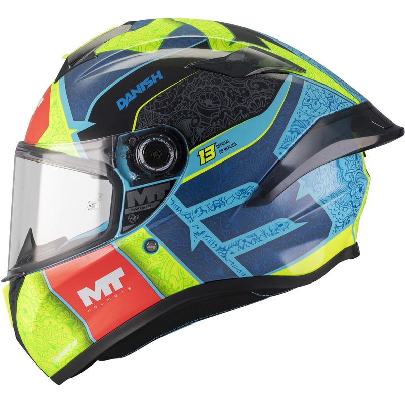Integraal motorhelm MT Targo S Danish_26_Brasil C3 blauw-fluor geel-rood